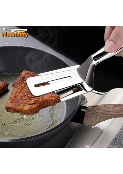 Çelik 23 cm Balık Biftek Barbekü Maşası Et Servis Kepçesi Kaşığı Spatula modelleri