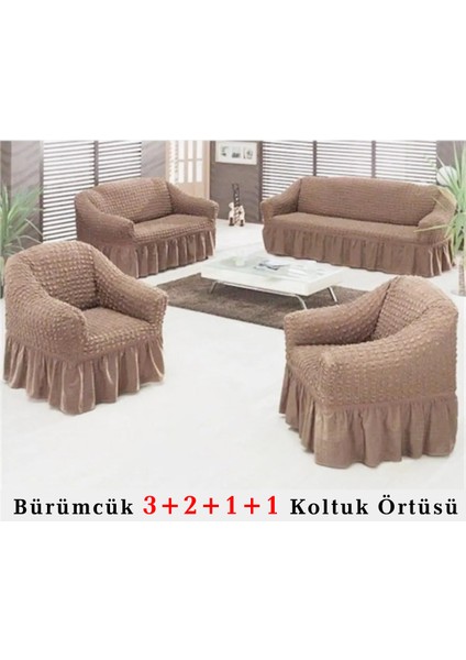 Bürümcük Koltuk Örtüsü, Kanepe, Çekyat Örtüsü, Koltuk Kılıfı 3 2 1 1 Takım