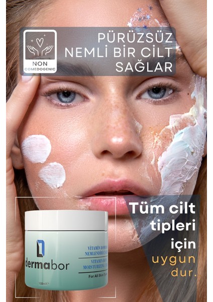 Su Bazlı Moisturizer Nemlendirici Yüz Kremi |Hyaluronik Asit& Vitamin Topçuklu 100 ml | Tüm Cilt Tipleri fiyatları
