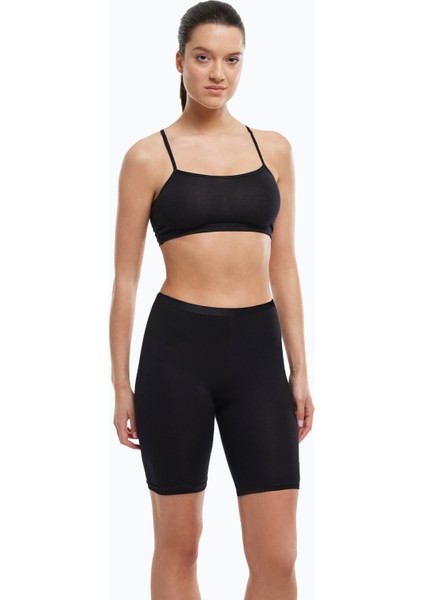 Kadın 2 Adet Siyah Cappuccino Iç Göstermeyen Görünmez Dizüstü Iz Yapmayan Modal Yüksek Bel Tayt 2M113 indirimleri