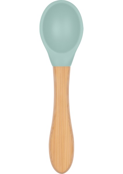 Bambu Saplı Silikon Mama Kaşığı Spring Yeşil