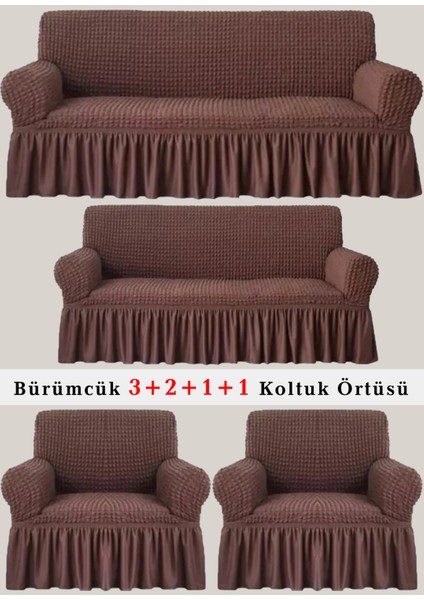 Bürümcük Koltuk Örtüsü, Kanepe, Çekyat Örtüsü, Koltuk Kılıfı 3 2 1 1 Takım