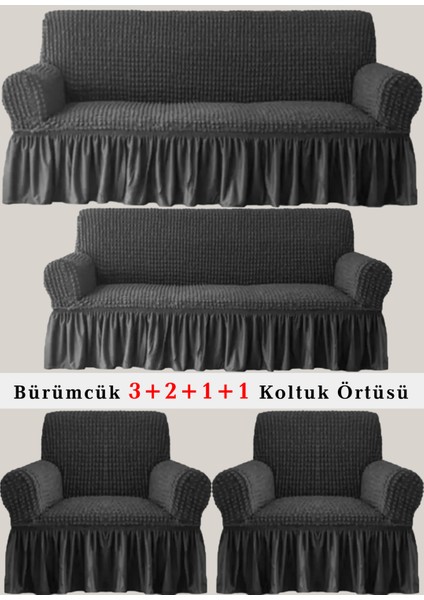 Bürümcük Koltuk Örtüsü, Kanepe, Çekyat Örtüsü, Koltuk Kılıfı 3 2 1 1 Takım