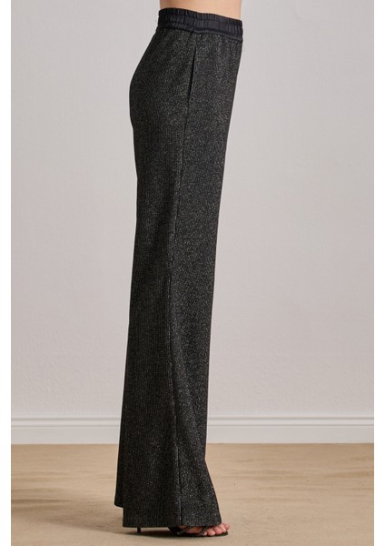 Yandan Cepli Siyah Simli Pantolon fırsatları