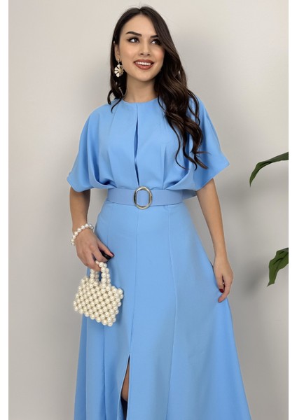 Alora Kadın Kemer Detaylı Şık Mavi Elbise – Özel Günler Için Zarafet fiyatları