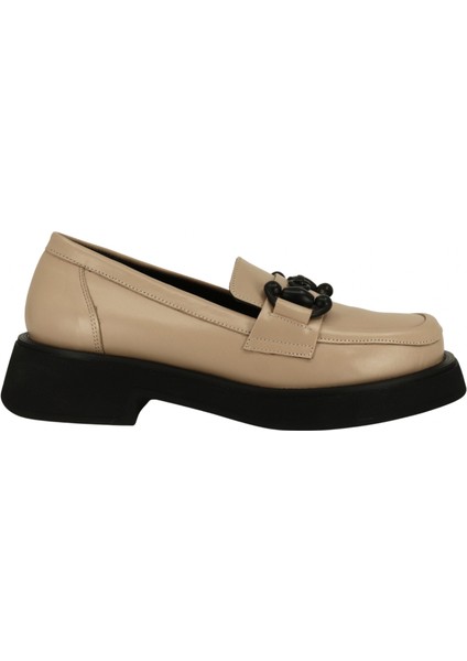 2610953 Hakiki Deri Kadın Loafer Ayakkabı