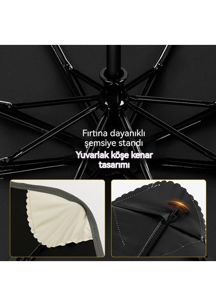 2025 Yeni Yuvarlak Köşe Su Geçirmez Güneş Koruyucu Üç Katlı Şemsiye (Yurt Dışından) fırsatları