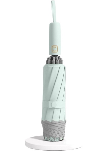 Silikonli Saplı, Yağmurlu ve Güneşli Havalara Uygun, Üç Katlanır, Ters Açılı Şemsiye (Yurt Dışından)