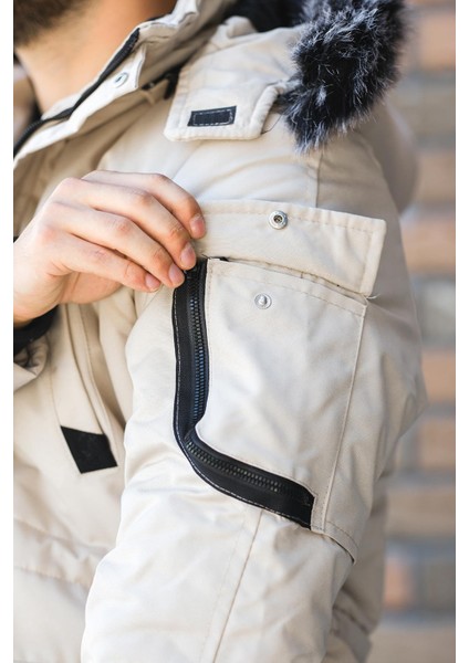 Remo Içi Kürklü Kapüşonlu Kanvas Uzun Kaban Parka indirimleri