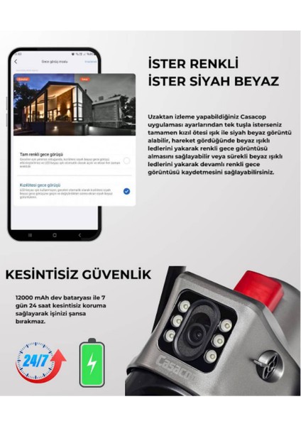 Q8 4g Solar Güvenlik Kamerası 6mp (3mp+3mp) fırsatları