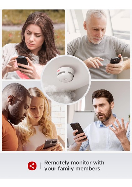 Akıllı Duman Dedektörü (6x XS01-M), SBS50 Baz Istasyonu Ile, Wi-Fi Duman Alarmı, X-Sense Ev Güvenlik Uygulaması ile Uyumlu, Kablosuz Bağlantılı Yangın Alarmı, Model FS61 indirimleri