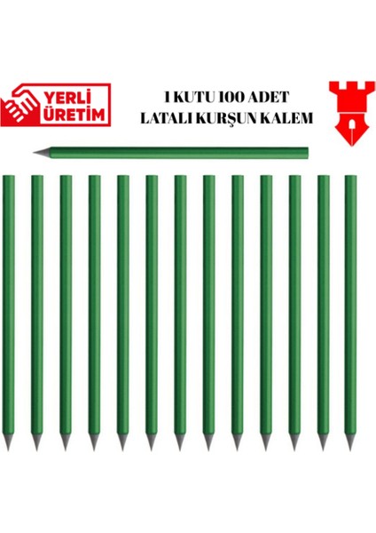 Kurşun Kalem 100 Adet Doğal Kurşun Kalem Latalı Okul Kreş Iş fiyatları