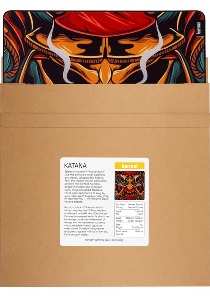 Katana Edition Onibenji 500X500X4MM Hybrid Gaming Espor Oyuncu Mouse Pad