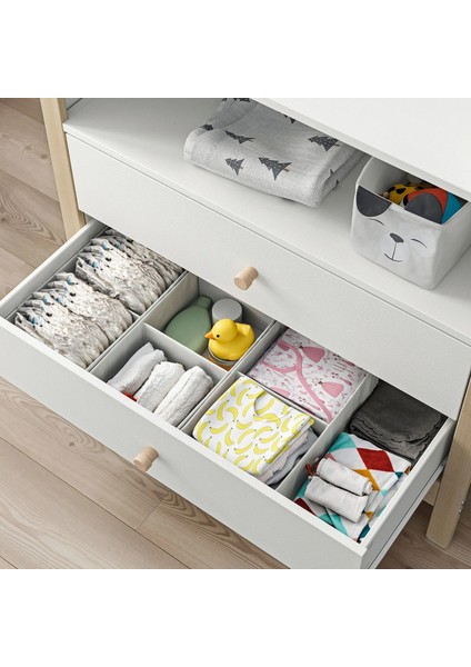 Alskvard Alt Değiştirme Masası Huş-Beyaz indirimleri