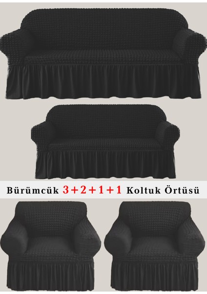 Bürümcük Koltuk Örtüsü, Kanepe, Çekyat Örtüsü, Koltuk Kılıfı 3 2 1 1 Takım