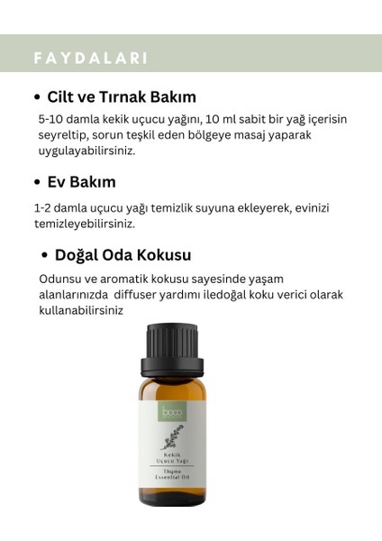 Kekik Yağı Uçucu Yağı ,Saf Ve Doğal,Difüzör, Masaj, Koku, Ağız, Diş ,Banyo, Spa, Cilt Ve Saç Bakımı 10 ml indirimleri
