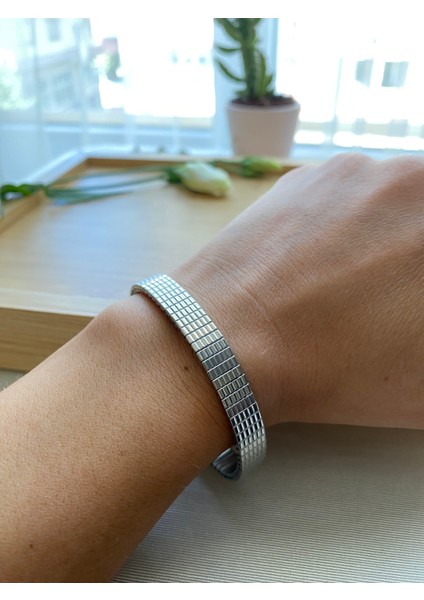 316L Çelik Gümüş Renk İtalyan Bileklik