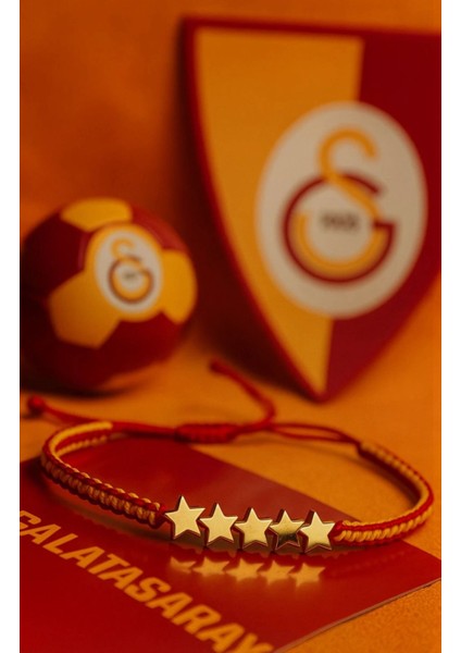 Galatasaray Hematit 5. Yıldız Taraftar Bilekliği – Ayarlanabilir El Yapımı Makrome (Hematit) fiyatları