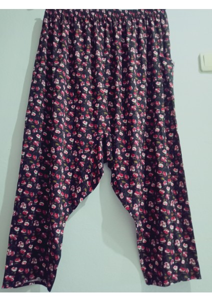 Penye Kumaş Çiçek Desenli Cepli Şalvar %100 Pamuk 38 Bedenden 100 Kiloyakadar fırsatları