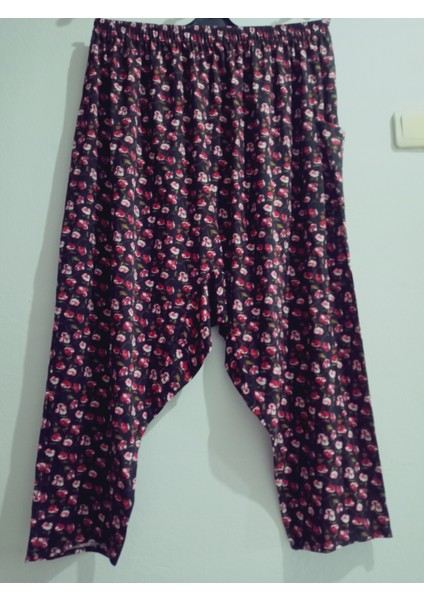 Penye Kumaş Çiçek Desenli Cepli Şalvar %100 Pamuk 38 Bedenden 100 Kiloyakadar indirimleri