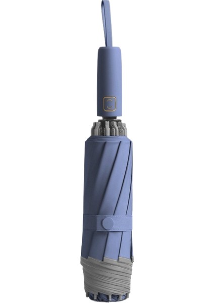 Silikonli Saplı, Yağmurlu ve Güneşli Havalara Uygun, Üç Katlanır, Ters Açılı Şemsiye (Yurt Dışından)