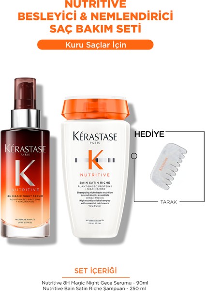 Nutritive Besleyici & Nemlendirici Saç Bakım Seti - Şampuan & Serum
