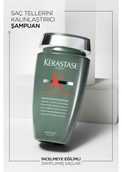 Genesis Homme Bain De Masse Yoğunlaştırıcı Şampuan 250 ml 250 ml fırsatları