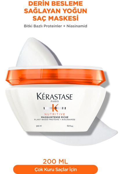 Nutritive Masquintense Riche Derin Besleme Sağlayan Yoğun Saç Maskesi 200 ml 200 ml fiyatları
