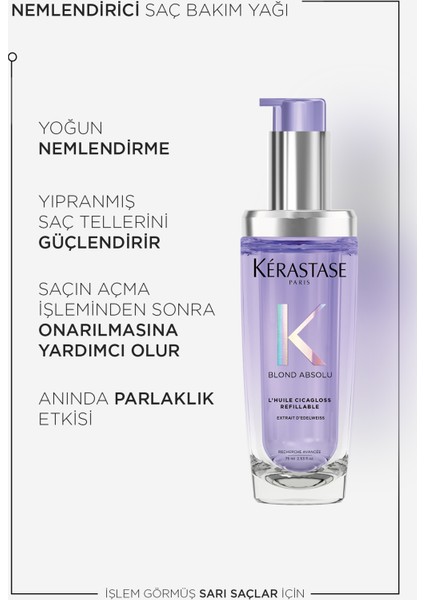 Blond Absolu L'huile Cicagloss Sarı Saçlar Için Saç Bakım Yağı 75 ml fırsatları