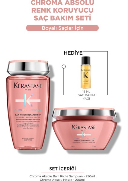 Chroma Absolu Renk Koruyucu Saç Bakım Seti - Şampuan & Maske