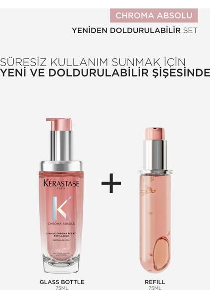 Chroma Absolu L'huile Chroma Eclat Boyalı Saçlar Için Yedek Şişe Bakım Yağı 75 ml indirimleri