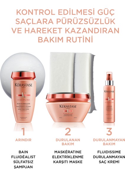 Discipline Bain Fluidéaliste Sülfatsız Zor Şekillenen Saçlar Için Kontrol Sağlayan Elektriklenme Karşıtı Şampuan 250 ml 250 ml