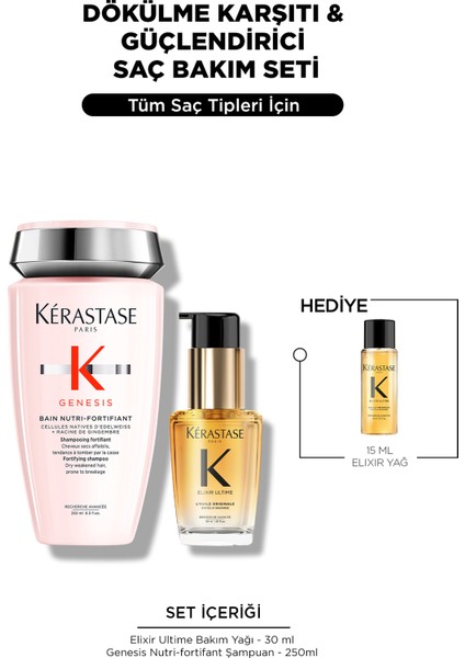 Elixir & Genesis Dökülme Karşıtı & Güçlendirici Saç Bakım Seti