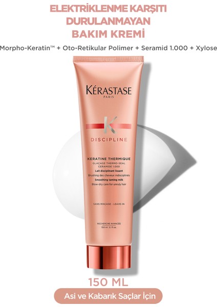 Discipline Kératine Thermique Elektriklenme Karşıtı Şekillendirici Saç Bakım Kremi 150 ml 150 ml fiyatları