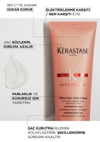 Discipline Kératine Thermique Elektriklenme Karşıtı Şekillendirici Saç Bakım Kremi 150 ml 150 ml modelleri