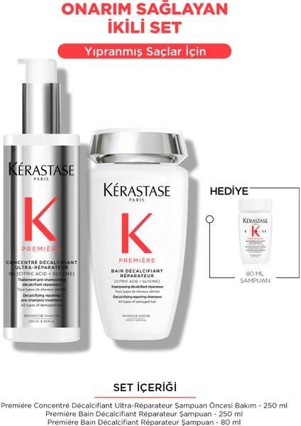 Premiere Yıpranmış Saçlar İçin Premiere Onarım Sağlayan İkili Set