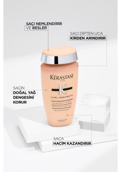 Curl Manifesto Bain Hydratation Douceur Kıvırcık Saçlar Için Besleyici Şampuan 250 ml 250 ml