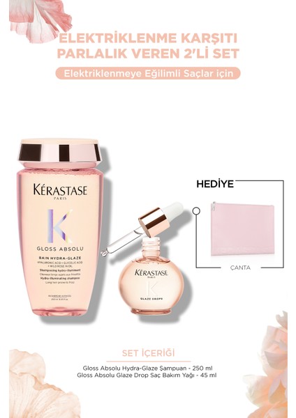 Gloss Absolu Elektriklenme Karşıtı Saç Bakım Seti - Bain & Oil