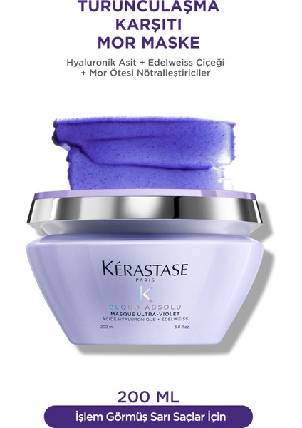 Blond Absolu Masque Ultra Violet Açma Işlemleri Sonrası Nötralizasyon Sağlayan Maske 200 ml 200 ml fiyatları