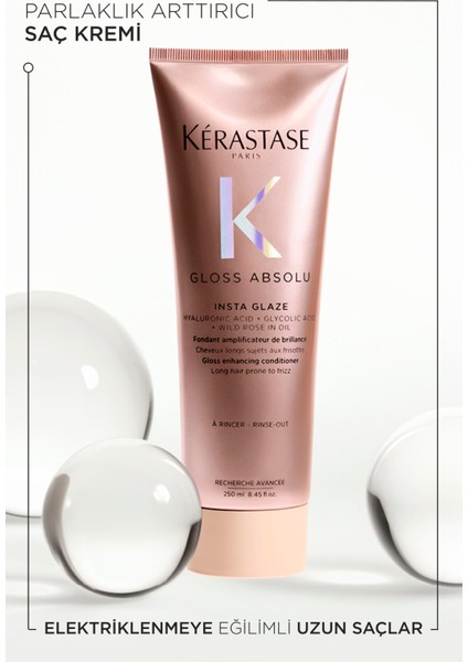 Gloss Absolu Elektriklenmeye Eğilimli Saçlar Için Parlaklık Veren Saç Bakım Kremi 250 ml fırsatları