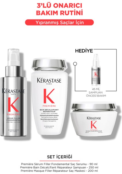 Premiere Yıpranmış Saçlar Için Premiere 3’lü Onarıcı Bakım Rutini