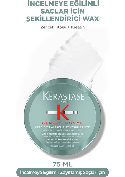Genesis Homme Şekillendirici Wax 75 ml fiyatları
