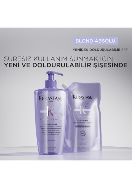 Blond Absolu Bain Lumiere Işlem Görmüş Sarı Saçlar Için Parlaklık Veren Şampuan 500 ml 500 ml