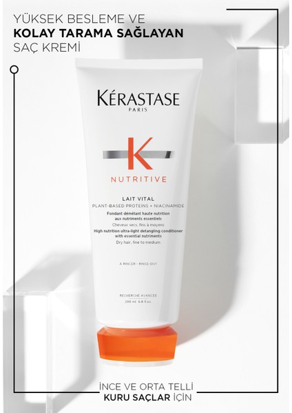Nutritive Lait Vital Kuru Saçlar Için Saç Kremi 200 ml