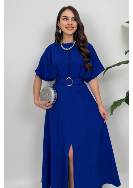 Alora Kadın Kemer Detaylı Şık Lacivert Elbise – Özel Günler Için Zarafet fiyatları