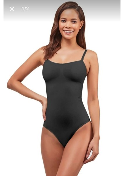 Form Angel Siyah Çıtçıtlı Slip Body KORSE(5004)
