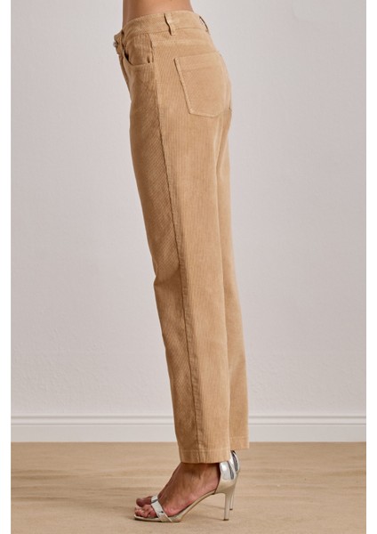 Günlük Giyim Bej Kadife Pantolon indirimleri