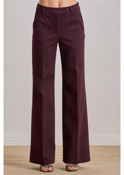 Ofis Tarzı Bordo Örme Pantolon fırsatları