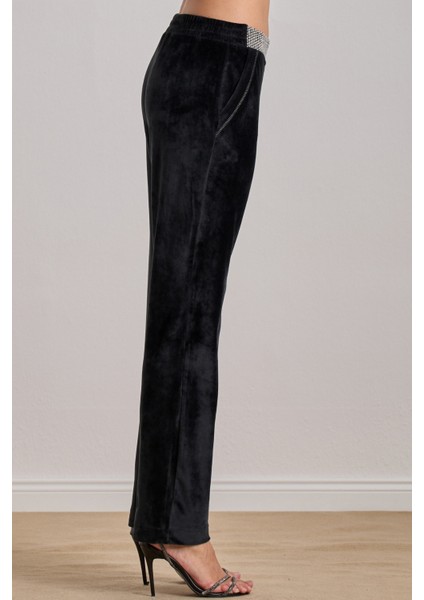 Günlük Giyim Siyah Kadife Pantolon indirimleri