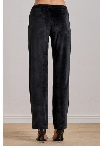 Günlük Giyim Siyah Kadife Pantolon